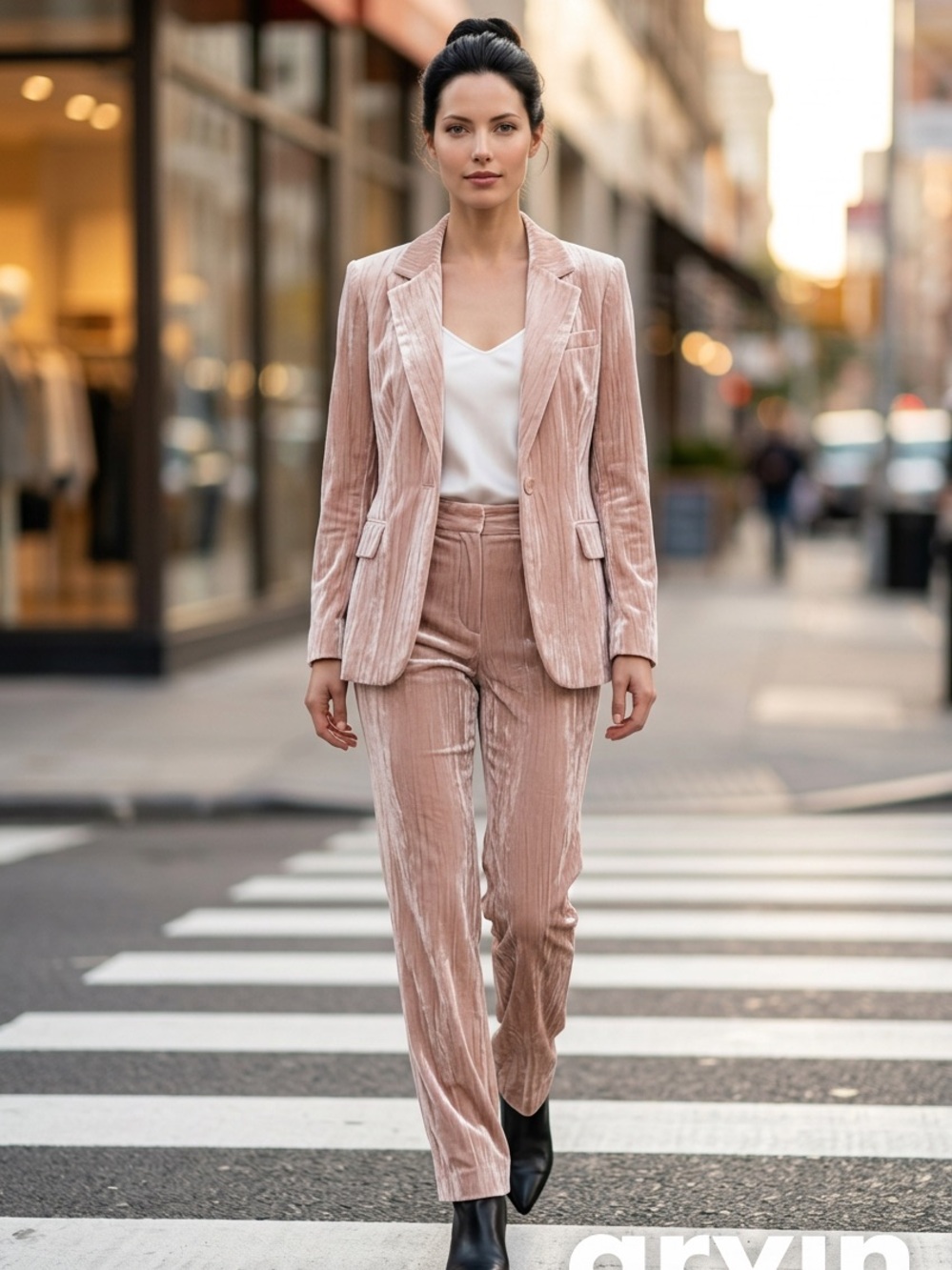 Chico’s Velvet Blazer - Blush Pink